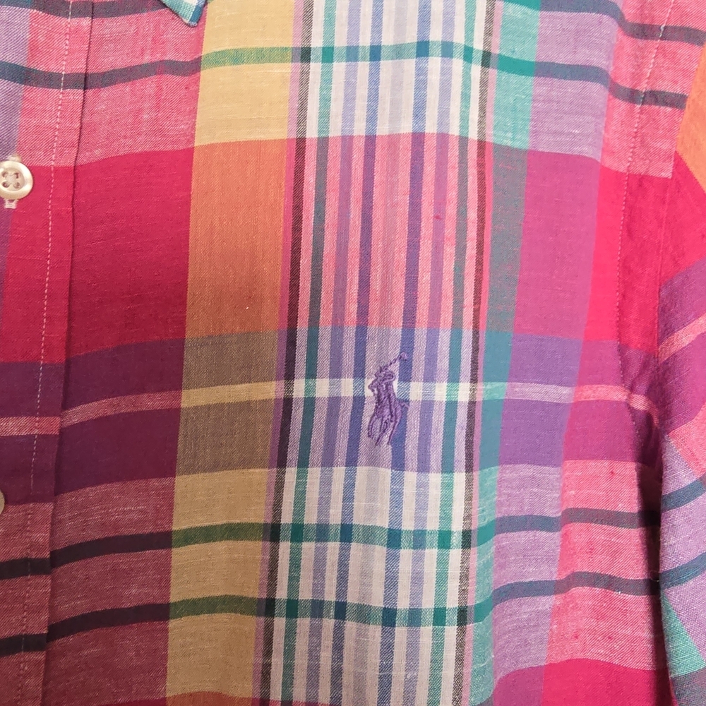 Polo by Ralph Lauren Men's Multicolor Plaid Shirt - Picture 6 of 6